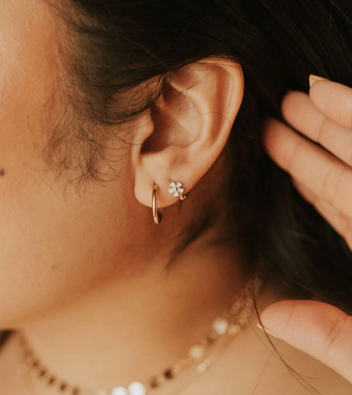 Flower Mini Hoops
