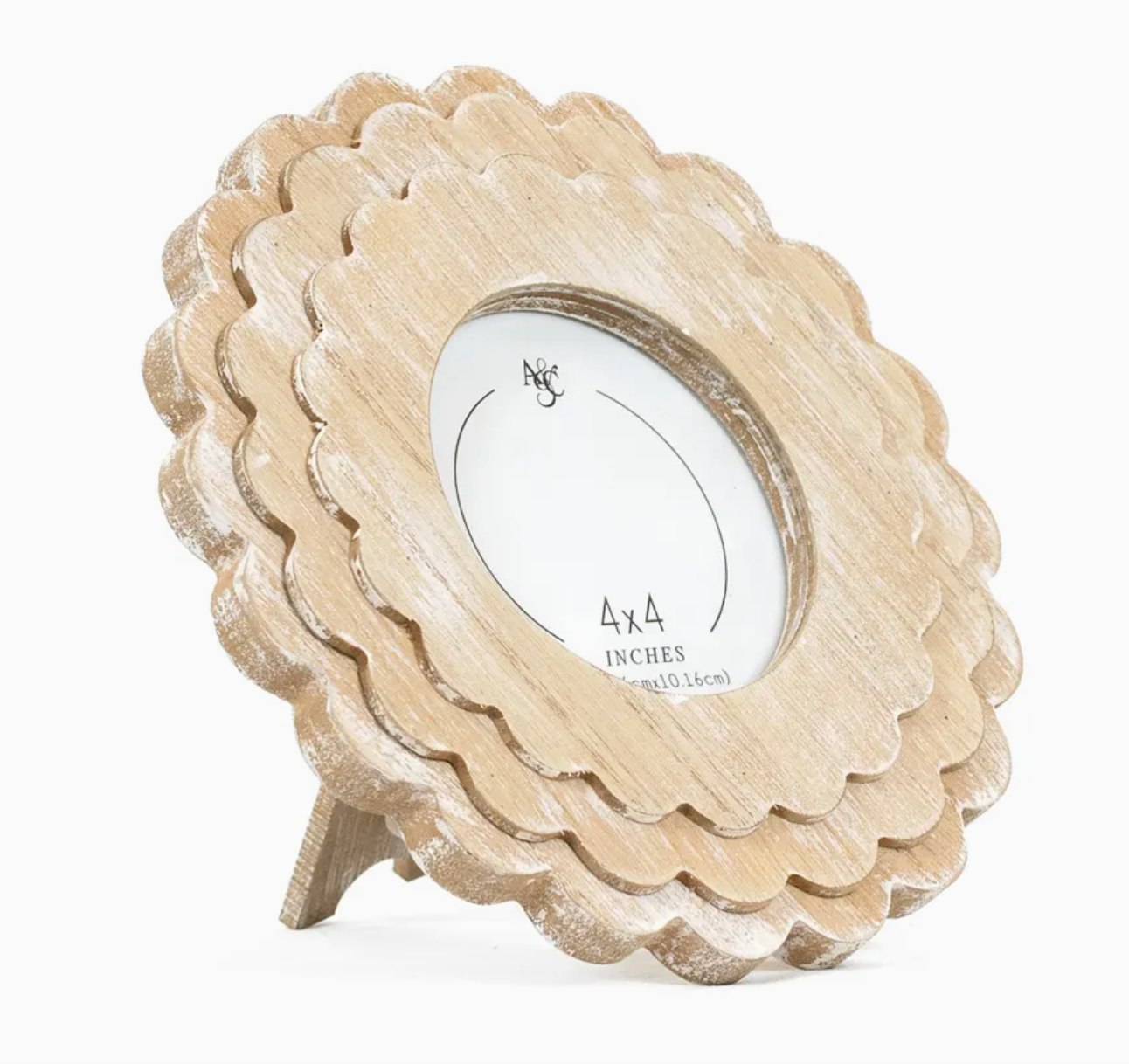 Round Scallop 4x4 Photo Frame